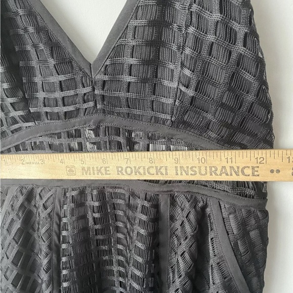 NBD Revolve Cocktail Dress in Black Semi Sheer Mesh Ruffle Sleeveless Gown S EUC - Picture 15 of 15